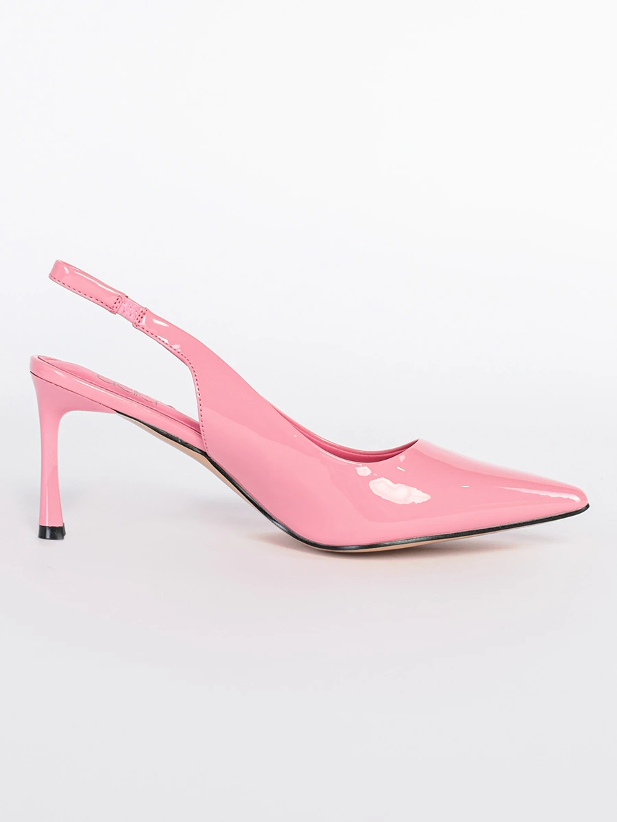 Туфли-слингбэки лакированные розового цвета